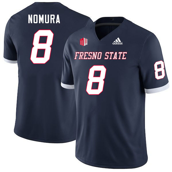 Men #8 Tuasivi Nomura Fresno State Bulldogs College Football Jerseys Stitched-Navy